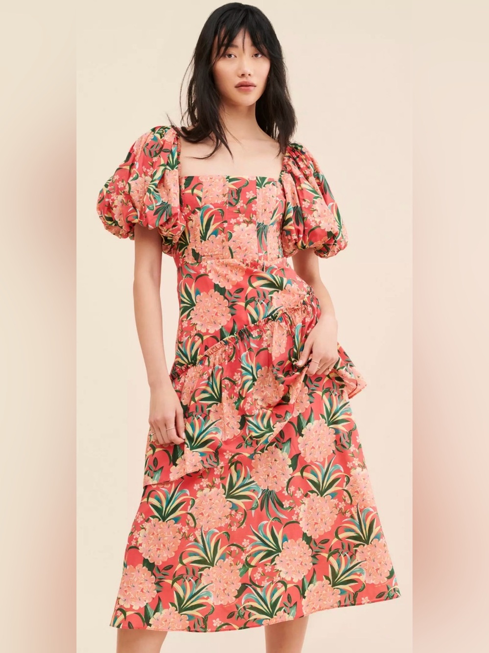 FARM Rio Pineapple Bloom Dress, large